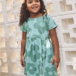 Hanna Andersson Floral Green Kids Dress